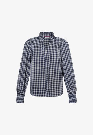 Nümph Button-down blouse - marine weiß