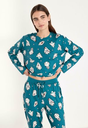 Chelsea Peers, HALLOWEEN GHOST PRINT SET - Nachtwäsche Set - teal