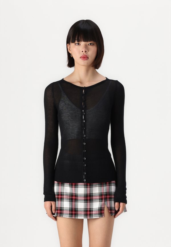 Sheer Slash Cardigan - Cardigan