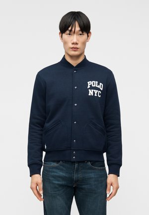 FLEECE GRAPHIC BASEBALL JACKET - Μπουφάν τύπου bomber - cruise navy