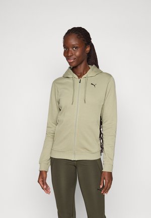 Puma ESSENTIAL - Zip-up sweatshirt - lux army