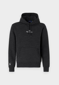 LOGO DOUBLE KNIT HOODIE - Luvtröja - black heather