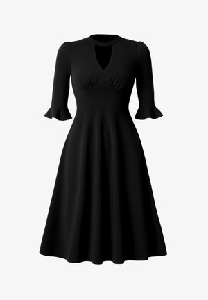 Goddiva, FLARED SLEEVE MIDI - Vestito elegante - black