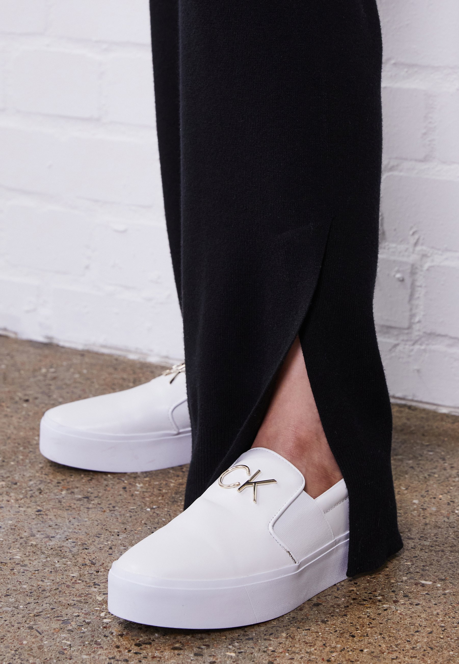 Calvin Klein FLATFORM - Instappers - triple white/wit - Zalando.nl