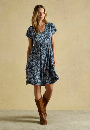 Joules, Džersejové šaty - navy strawberry print