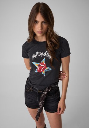 Guess Jeans STRASS-T-SHIRT GJ X ROLLING STONES - T-shirts print - schwarz