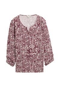 HENLEY MIT MUSTER - Hosszú ujjú felső - dark red abstract dot design