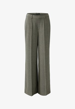 Weite Hosen mit karo Muster in Grau- und Schwarzton, mit maßgeschneidertem Bund und scharfen vorderen Falten.