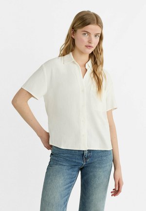 Stradivarius SHORT SLEEVE - Skjorta - white