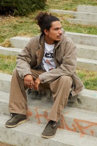 BDG Urban Outfitters REX SKATE HOODIE UNISEX - Traper jakna - brown