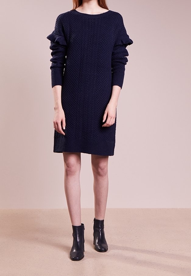 dark blue jumper dress School Uniform Jersey Knit Jumper Dress
