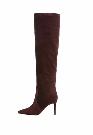 CARRA TAUPE - Cuissardes - burgundy suede