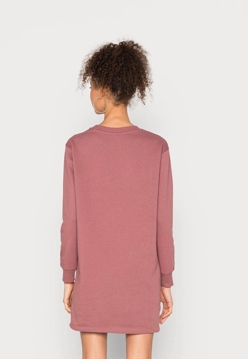 knee length dresses for ladies Pink Knit Long Sleeve Turtleneck Sweater Dress main image 1