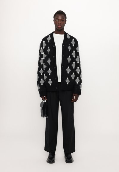 The Kooples Cardigan - black/grey/white