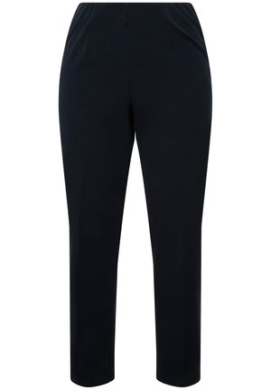 Sorte, letvægtsbukser med en glat tekstur, straight-leg design og elastisk talje. Ingen lommer eller synlige sømme.