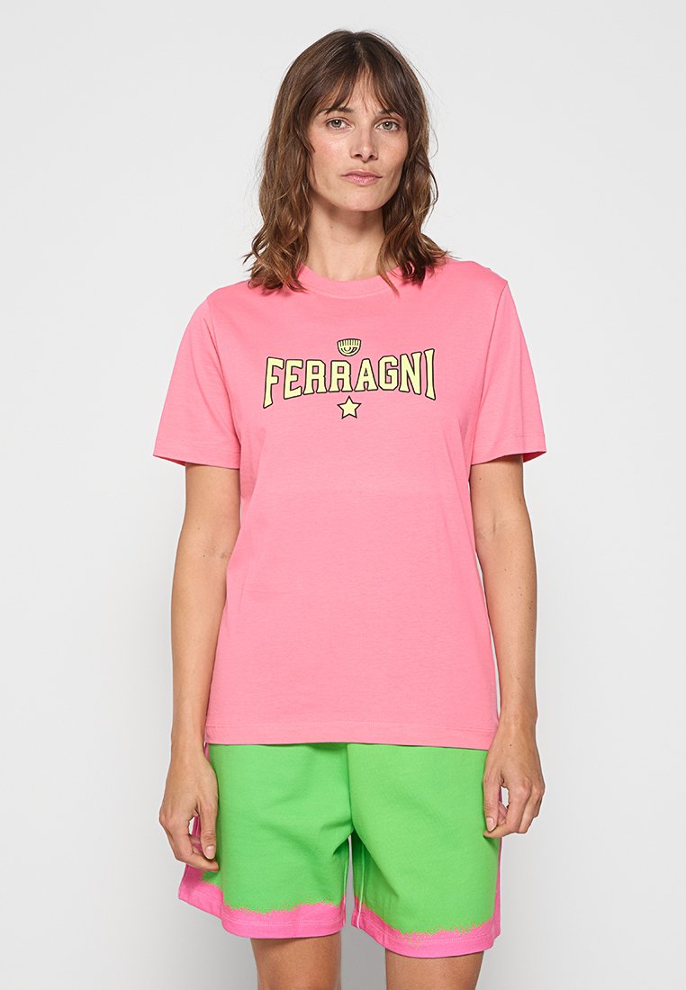 CHIARA FERRAGNI T-shirt print koraalrood