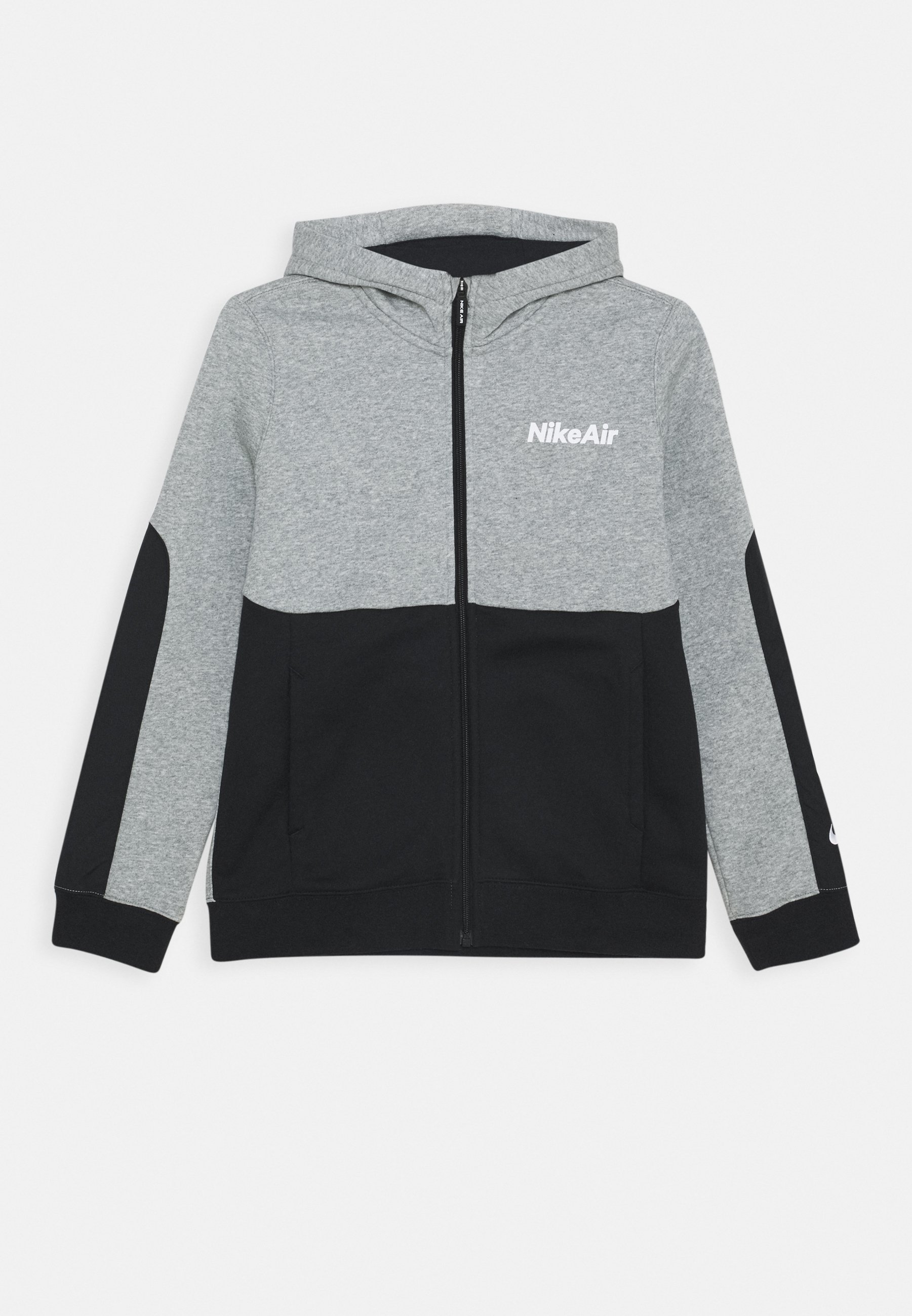 Nike Sportswear Air Hoodie Sweatjacke Grey Heather Black Dunkelgrau Meliert Zalando De