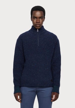 SWEATER ZIP NECK - Pullover - dark blue