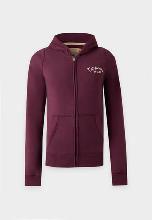 Hollister Co., HERITAGE LOGO SLIM - Φούτερ με φερμουάρ - bordeaux
