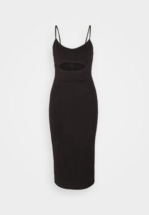 WAL G., KATE CUT OUT MIDI - Jerseykjole - black