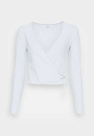 ONLY ONLEMMA WRAP - Pikkade varrukatega topp - halogen blue