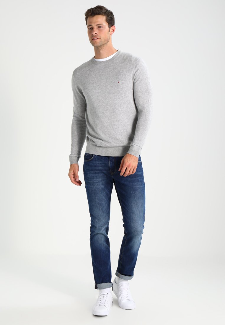 Tommy Hilfiger C-NECK - Strickpullover - cloud heather/grau - Zalando.de