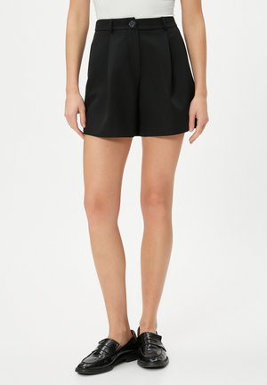 POCKET DETAIL WIDE LEG HIGH RISE MINI - Shorts - black