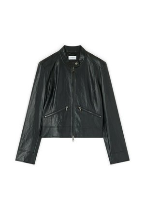 Motivi, GIACCA BIKER CON COLLO ALLA COREANA - Chaqueta de cuero sintético - nero