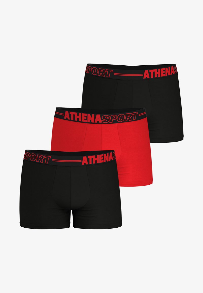 Athena 3 PACK - Boxers - noir/rouge/noir