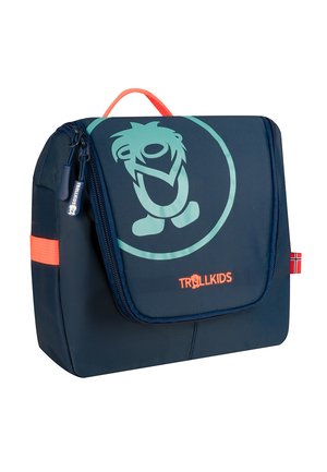 Wash bag - navy glow orange dusky turquoise