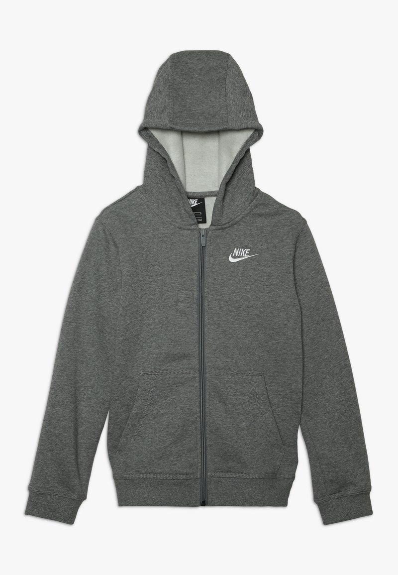 Nike Sportswear HOODIE CLUB UNISEX - Felpa con zip - smoke grey/white