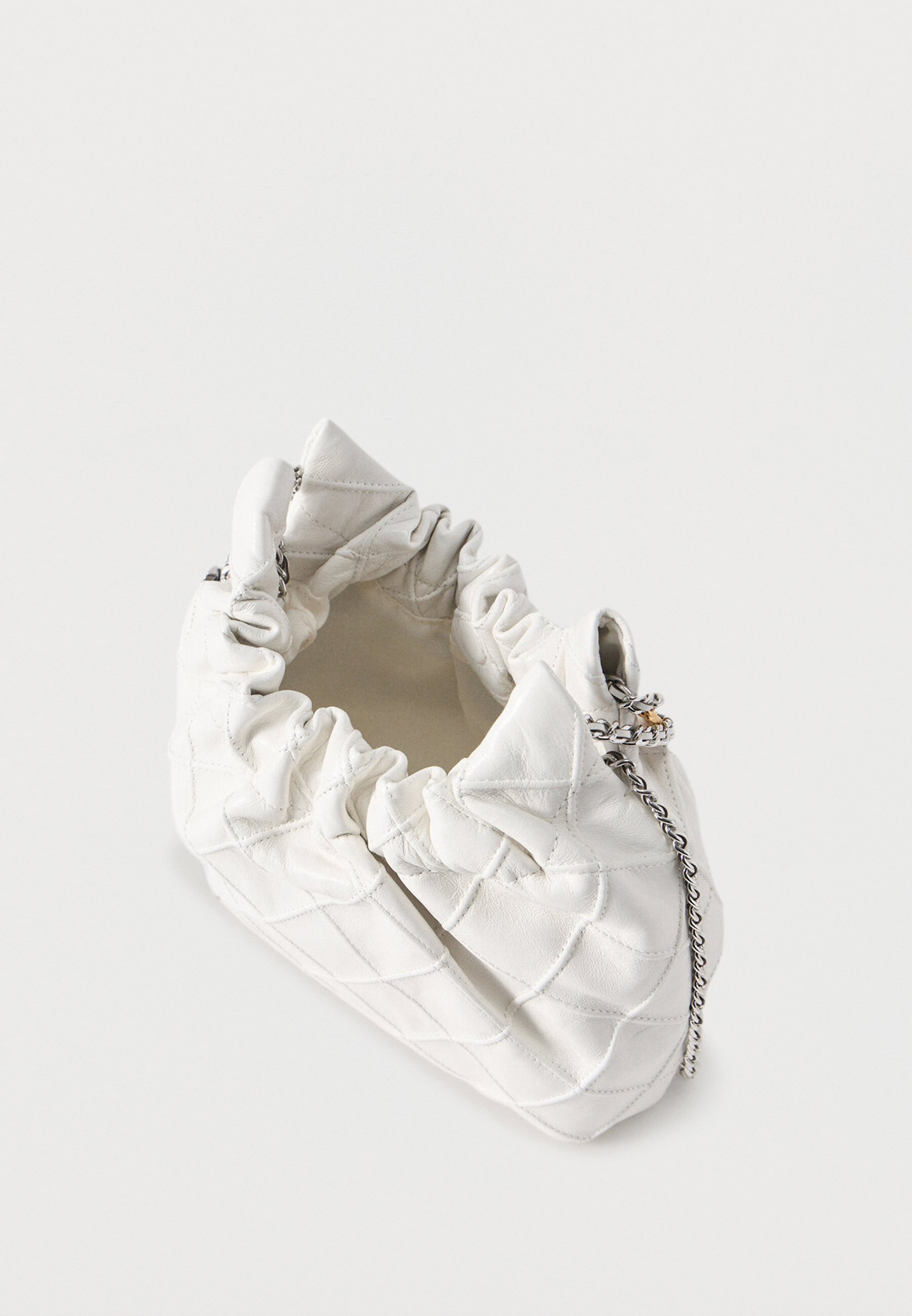 Tory Burch FLEMING DISTRESSED MINI HOBO - Handbag - blanc/white