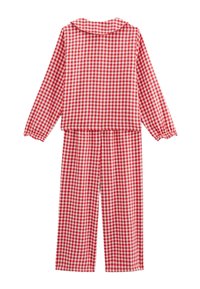 Monoprix MANCHES LONGUES COL CLAUDINE À CARREAUX SET - Pyjama - rouge