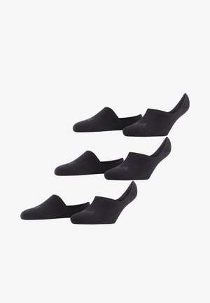 INVISIBLE STEP HIGH CUT 3-PACK - Trumpos sportinės kojinės - black
