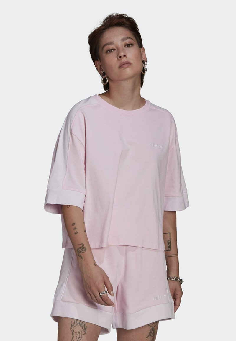 Adidas pink navy top main image 0