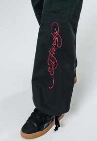 Ed Hardy TRUE TO MY LOVE - Cargo trousers - washed black