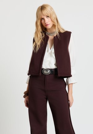 APPLICAZIONI - Veste sans manches - cioccolato scuro