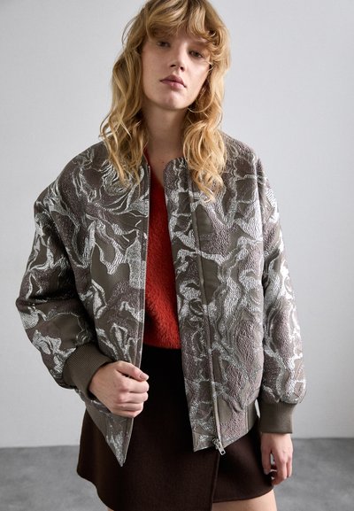Stine Goya Bomber Jacket - abstract foliage