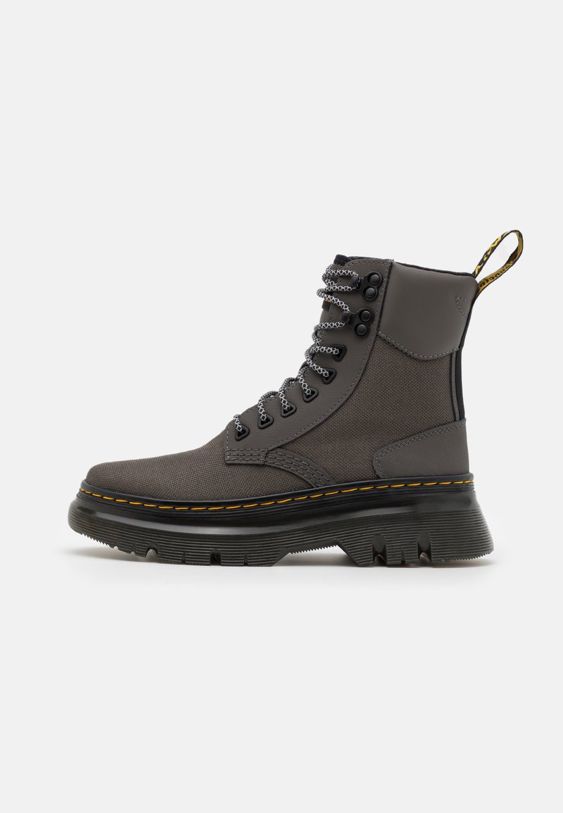 Dr. Martens Enkellaarsjes met plateauzool donkergrijs gemêleerd