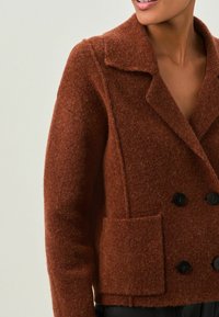 Next SMART COLLARED - Kardigan - brown rust