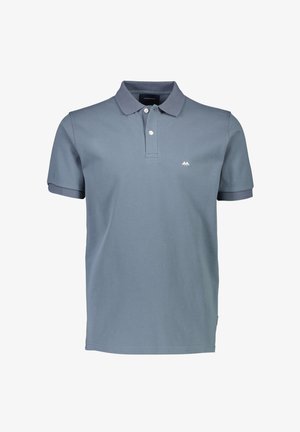 Polo shirt in lichtblauw katoen met een klassieke kraag, een drie-knopen sluiting en korte mouwen. Voorzien van een subtiele logo op de borst.