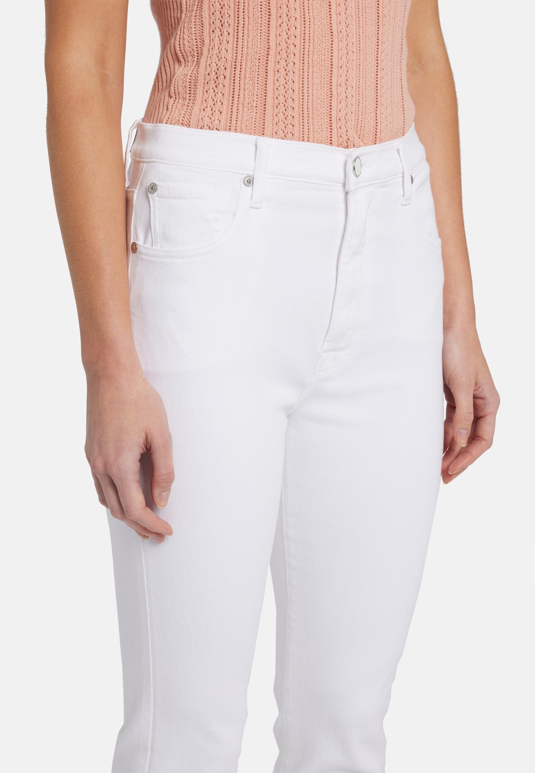 デニム・ジーパン 7 FOR ALL MANKIND 'Easy Slim Ankle' jeans White Slim Illusion High Waist Ankle Skinny in Luxe White | 7 For