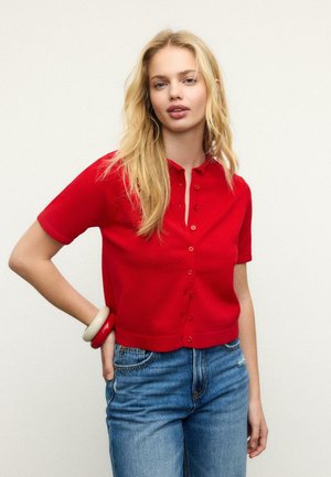 BUTTONED - Cardigan - red