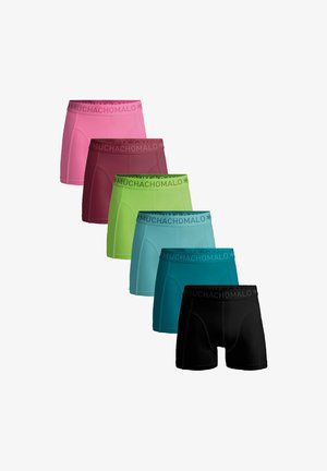 MUCHACHOMALO 6-PACK SOLID - Boxerky - black blue green red pink