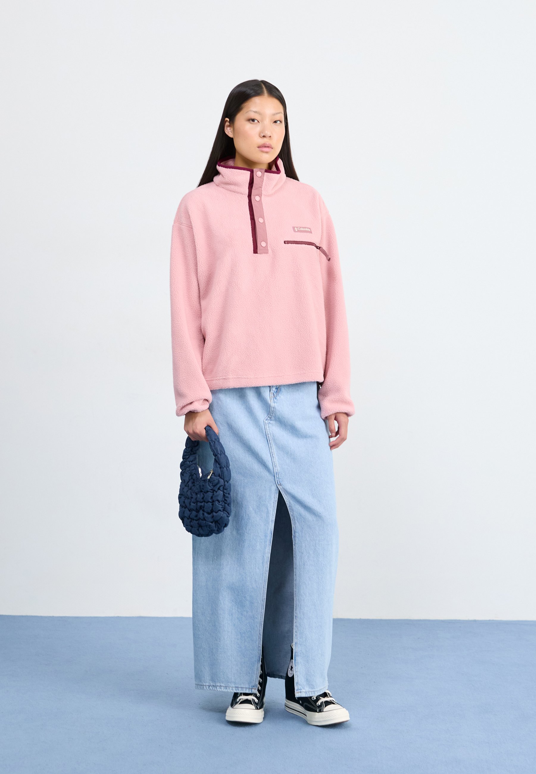 売れ筋商品|||ウィアードフィッシュ パーカー・スウェットシャツ レディース アウター MADI COSY 1/4 ZIP - Fleece jumper - dark raspberry Weird Fish MADI COSY 1/4 ZIP - Fleece jumper - dark