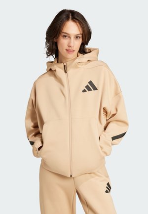 adidas Sportswear FULL - Sweater met rits - magic beige