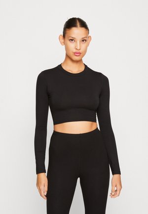 WAL G. ROZA BACK DETAIL CROP - Μπλούζα με μακριά μανίκια - black