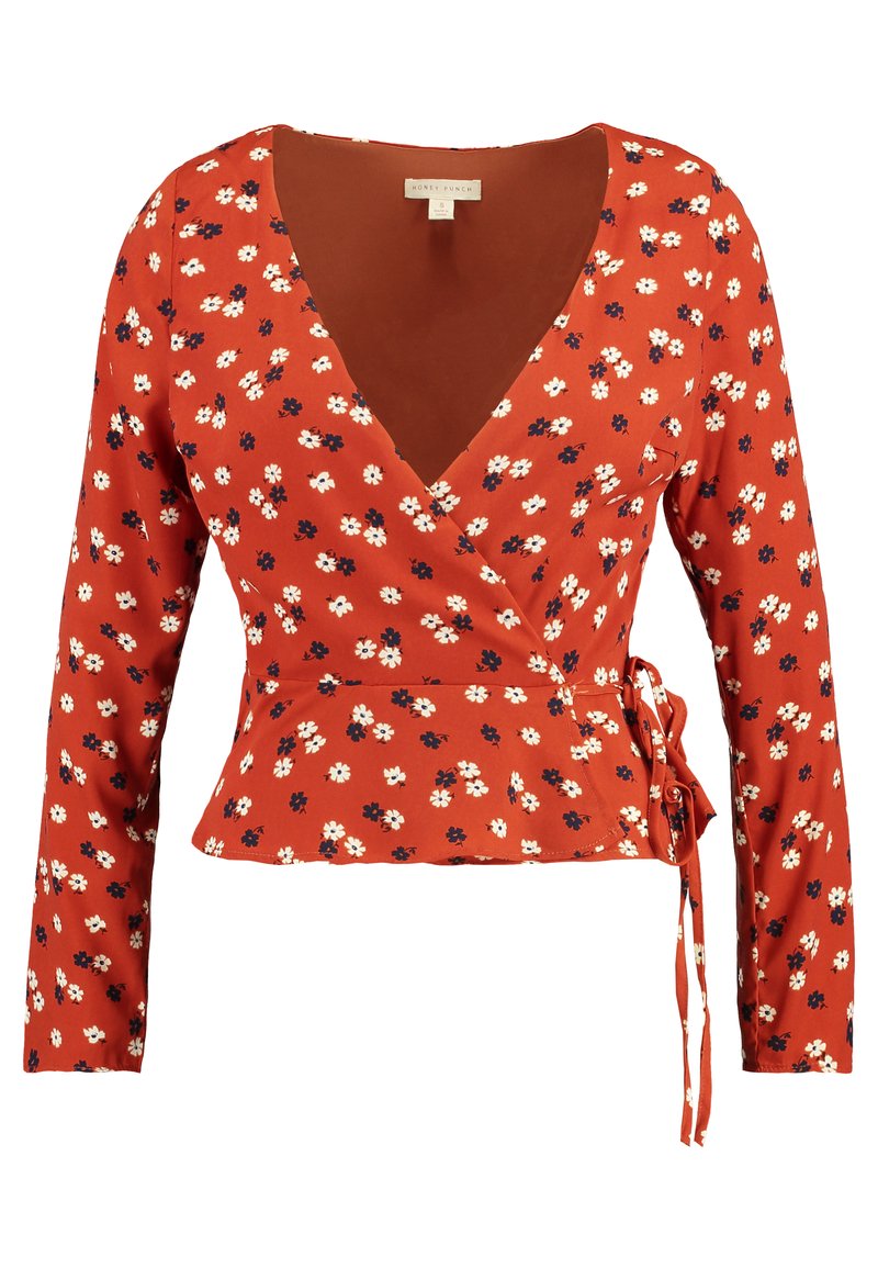 Honey Punch Blouse metallic-rood