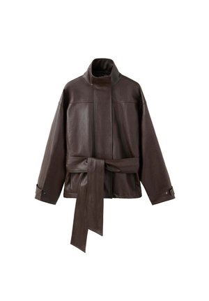 Mango, ADULT - Chaqueta de cuero sintético - chocoladebruin