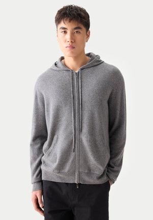 ZIP-UP HOODIE - Strickjacke - dim gray
